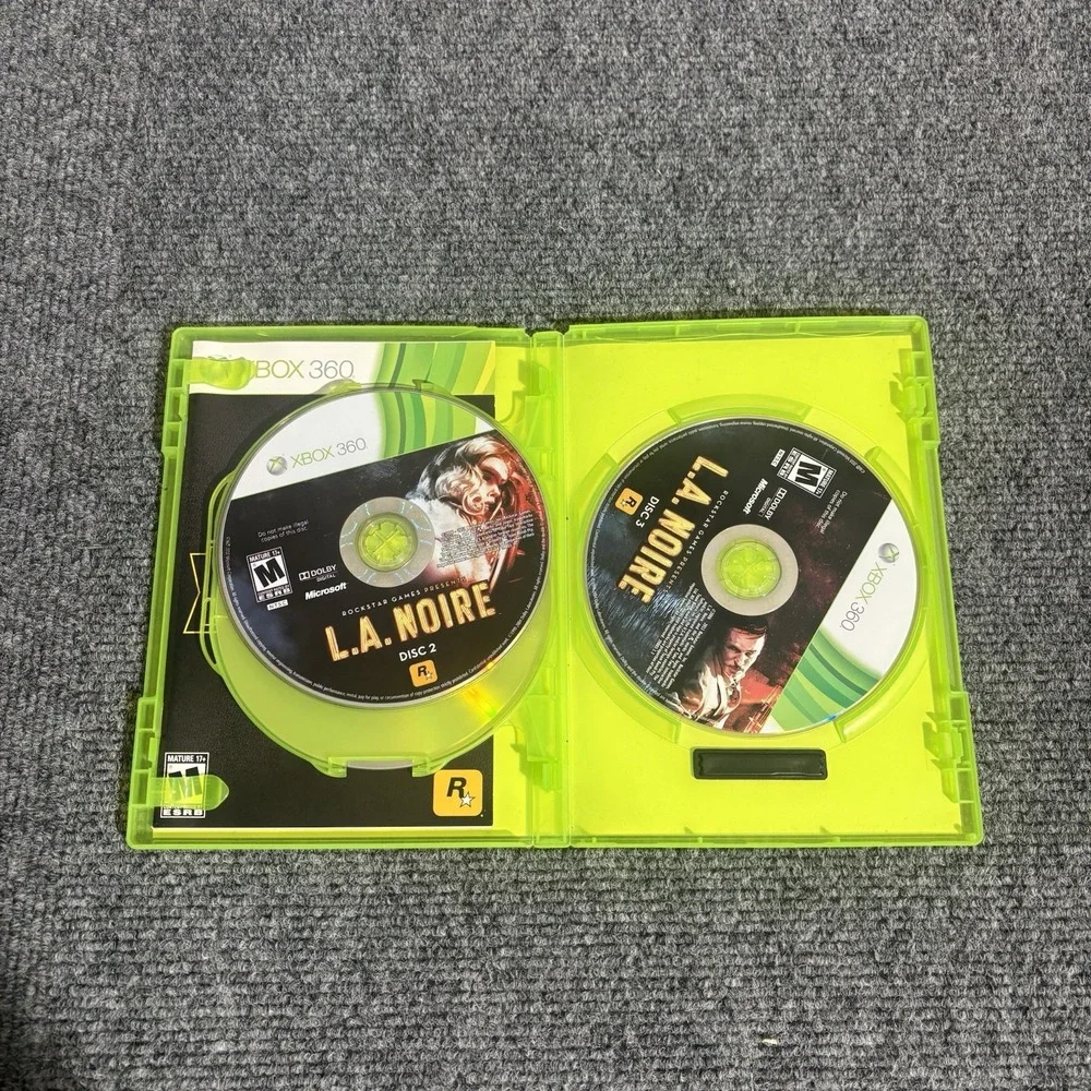 L.A. Noire - Microsoft Xbox 360 - All 3 discs Complete CIB